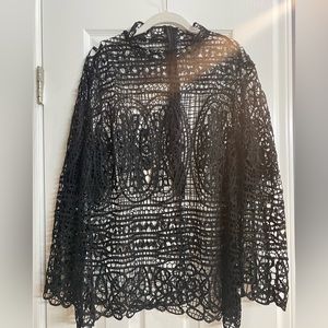 Lane Bryant Embroidered Lace Top